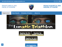 Tablet Screenshot of lunatictriathlon.com